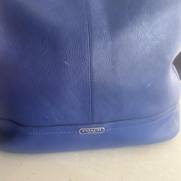 Coach Blue Leather Large Purse - Picture 12 of 16